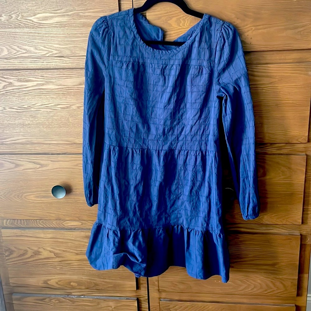 Southern Tide Navy Ruffle Dress - Picture 2 of 4